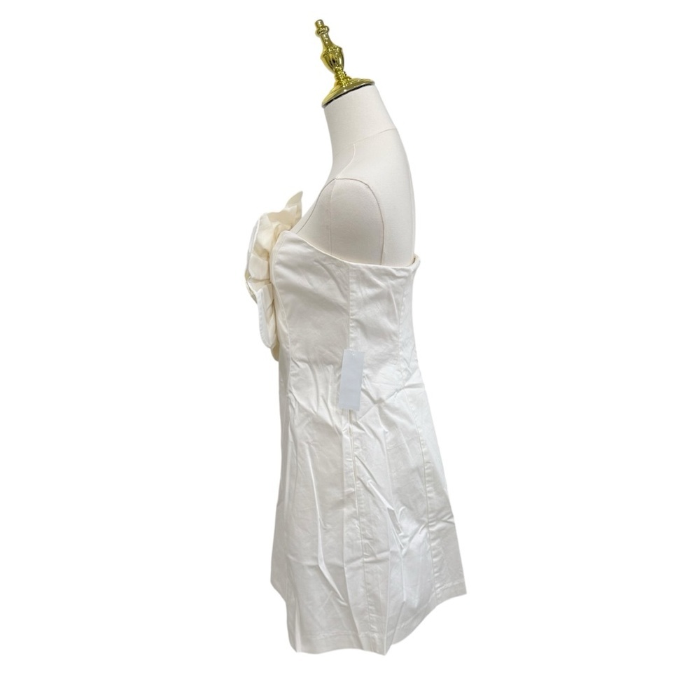Mestiza New York Alba Cotton Sateen Strapless Flower Mini A-Line Dress SZ 8 NWT - Picture 7 of 16